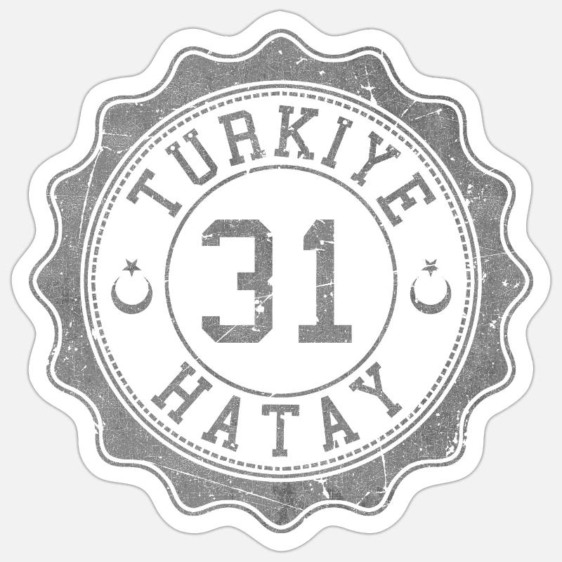 Hatay - Sticker taille S (10 x 10 cm) - blanc mat