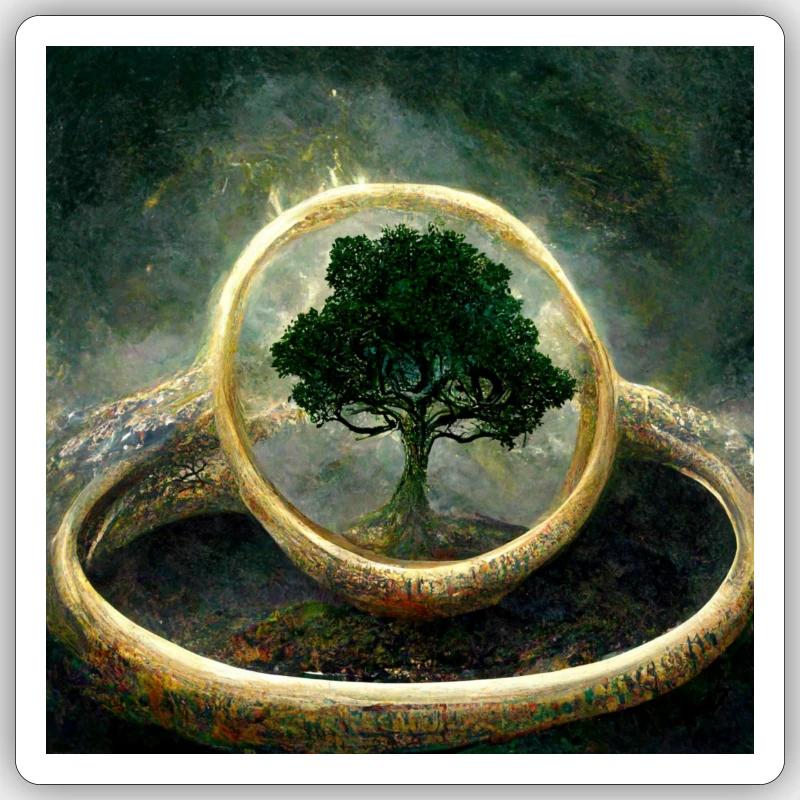 World Tree Sticker size S (10 x 10 cm)