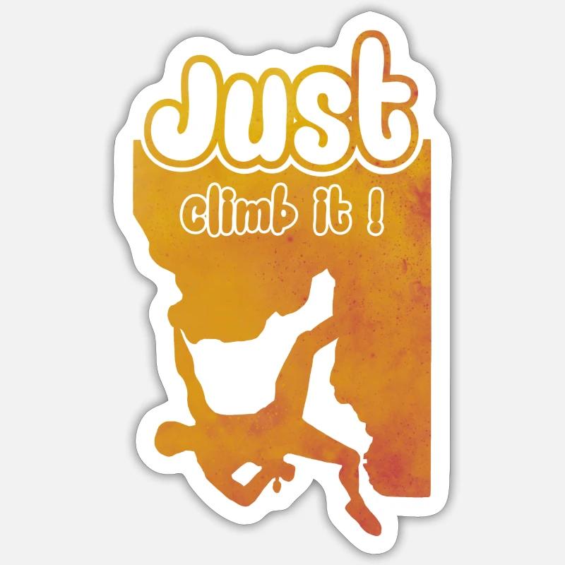 Erklimmen Sie es einfach! - Sticker Größe S (10 x 10 cm) - Mattweiß
