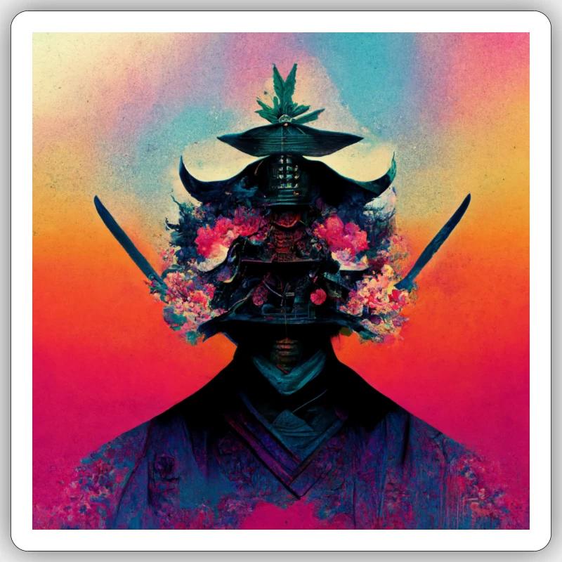 Samurai Sticker size S (10 x 10 cm)