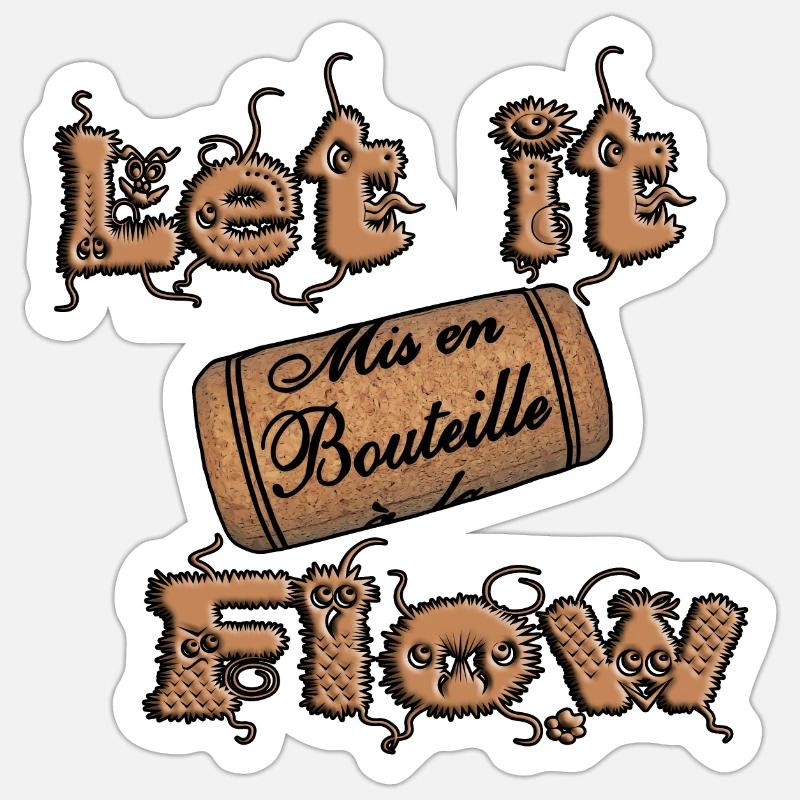 Let it flow cork Sticker size S (10 x 10 cm)