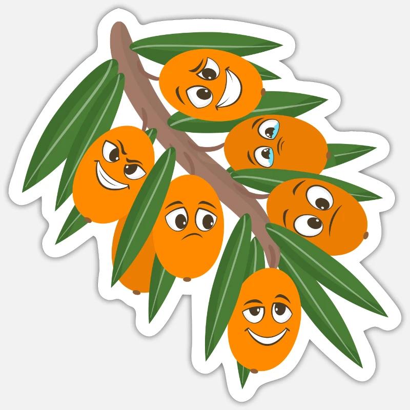 Argousier Sticker taille S (10 x 10 cm)
