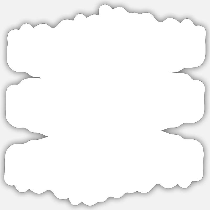 Pattern Abstract Sheets Symbol - Sticker size S (10 x 10 cm) - white matte