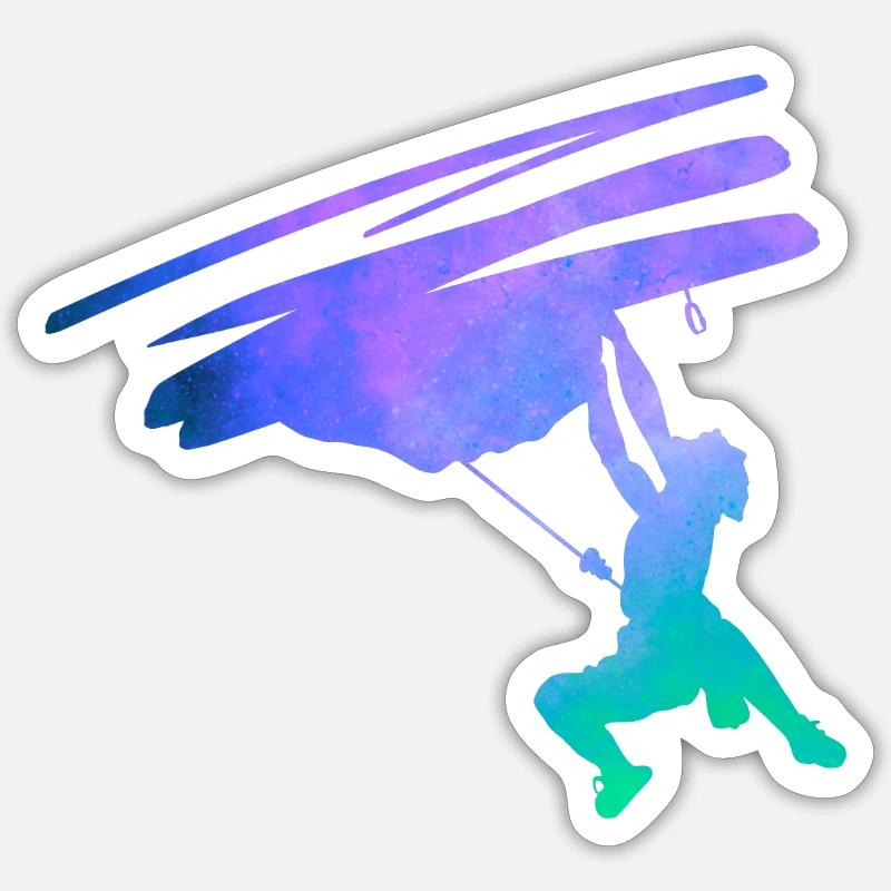 Silhouette sketchy escalade grimpeur - Sticker taille S (10 x 10 cm) - blanc mat