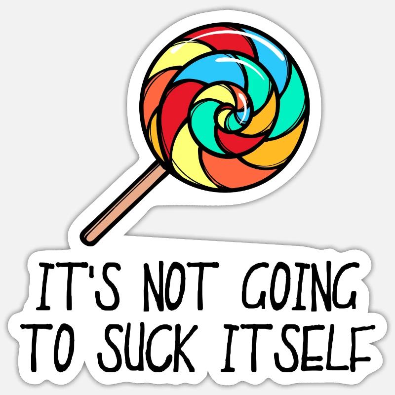 Cool Sweets Statement Candy avec une dent sucrée Sticker taille S (10 x 10 cm)