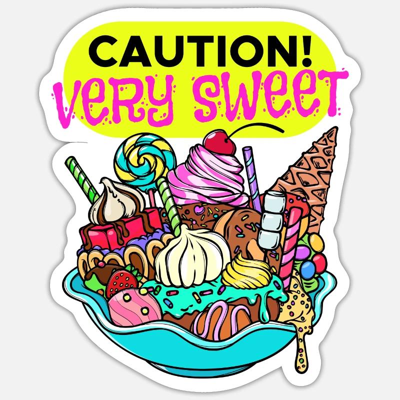 Cupcake Dessert Statement Snacking Sweets - Sticker size S (10 x 10 cm) - white matte