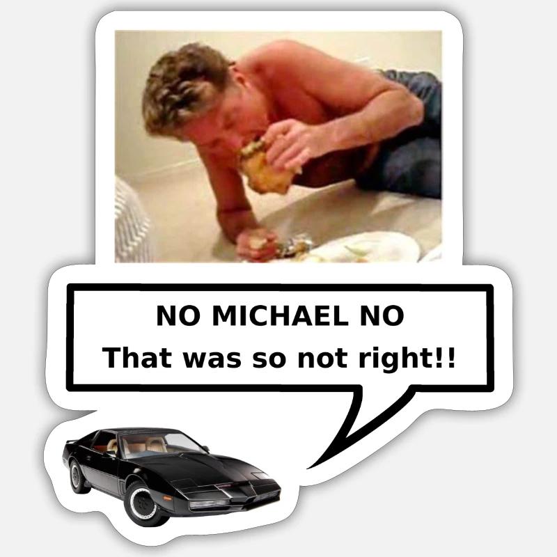 No Michael No - Sticker size S (10 x 10 cm) - white matte