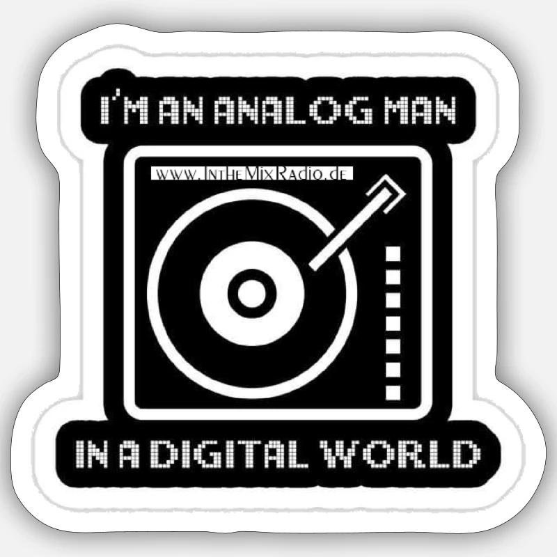 analog - Sticker Größe S (10 x 10 cm) - Mattweiß