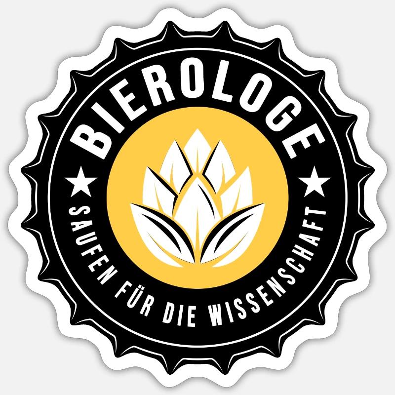 bier biergarten trinkspruch bierologe - Sticker Größe S (10 x 10 cm) - Mattweiß