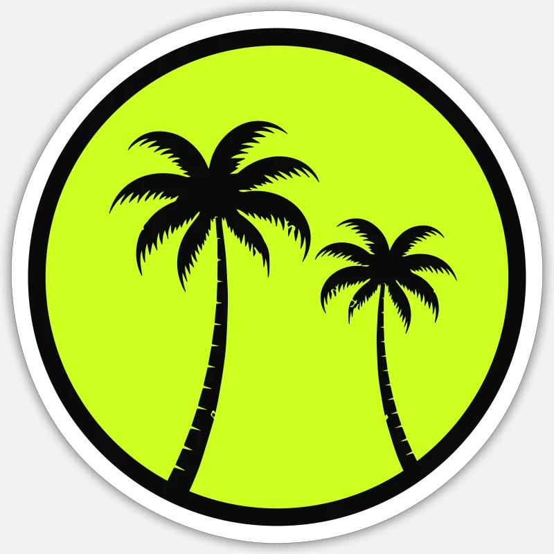 Palm trees - Sticker size S (10 x 10 cm) - white matte