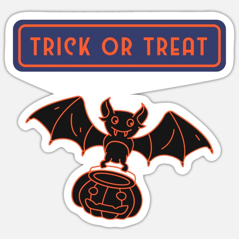Süßes oder Saures einfaches Halloween Sticker Größe S (10 x 10 cm)
