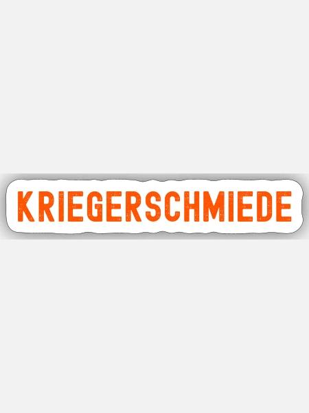 Kriegerschmiede - Sticker Größe S (10 x 10 cm) - Mattweiß