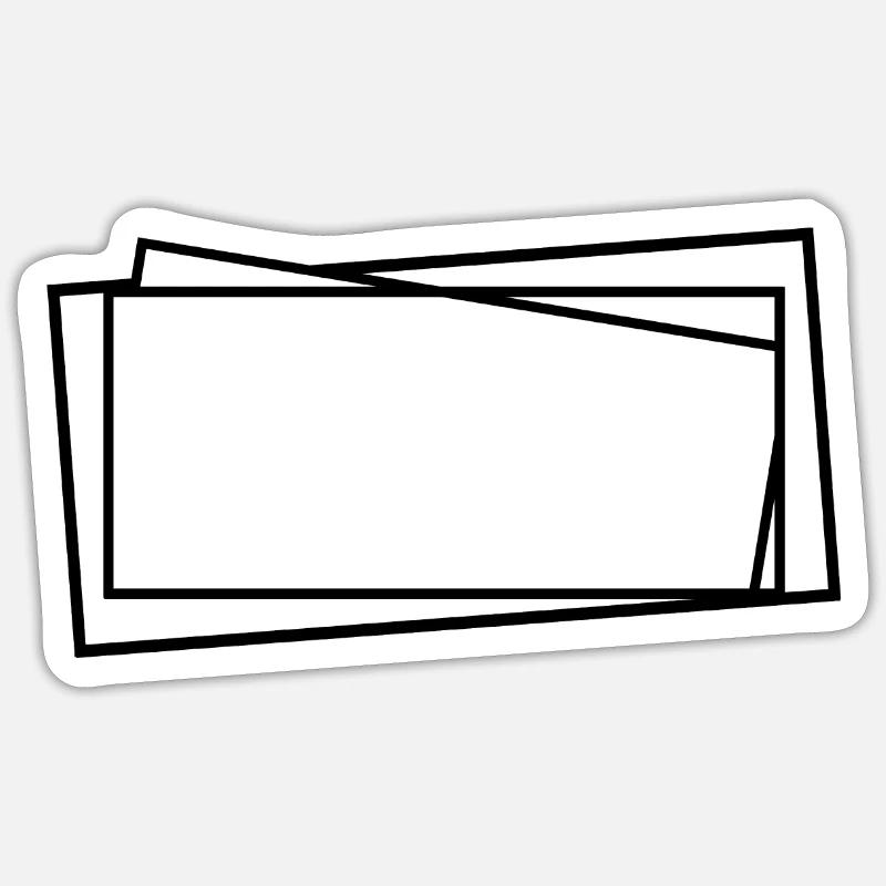 Black Square Lines Strokes Frames Sticker size S (10 x 10 cm)