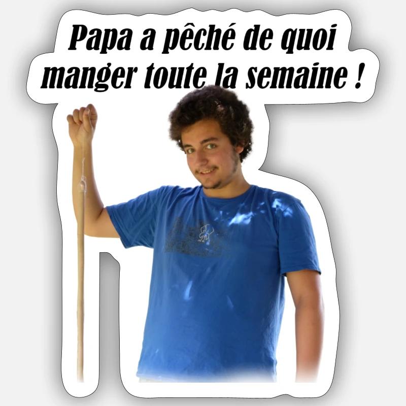 Papichulo - Sticker taille S (10 x 10 cm) - blanc mat
