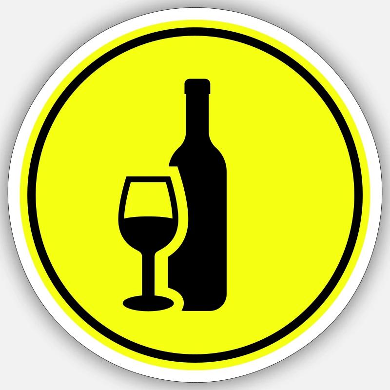 Wine Icon - Sticker size S (10 x 10 cm) - white matte