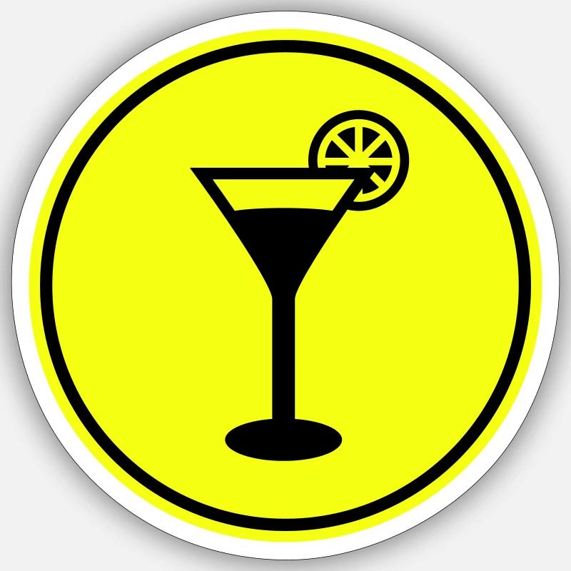Alcool Tequilla - Sticker taille S (10 x 10 cm) - blanc mat