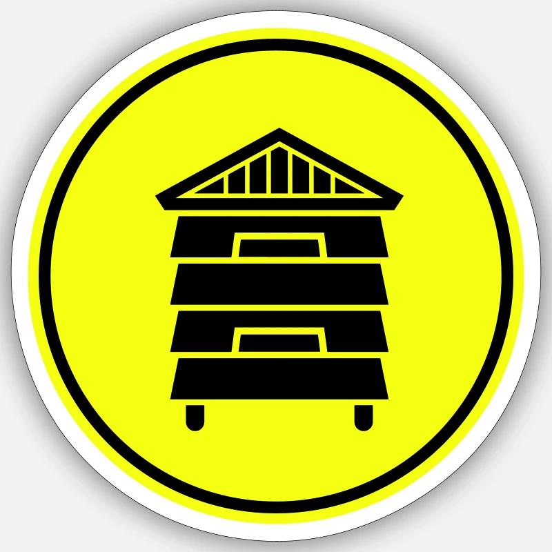 Honig Imker - Sticker Größe S (10 x 10 cm) - Mattweiß