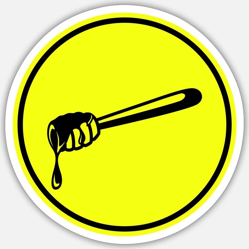 Stick chisel symbol beekeeper Sticker size S (10 x 10 cm)