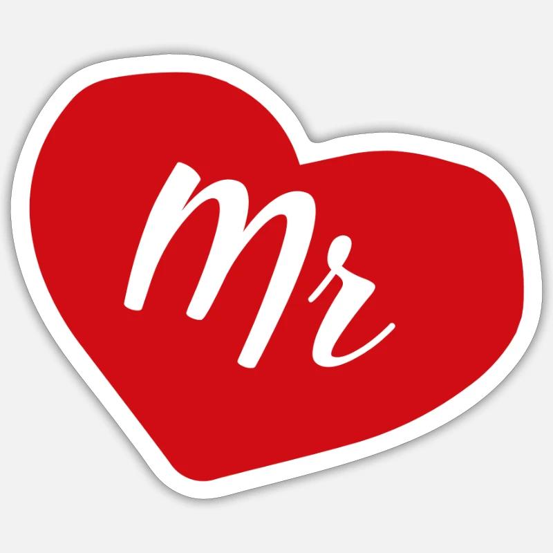 Herr Ehepaar Sticker Größe S (10 x 10 cm)