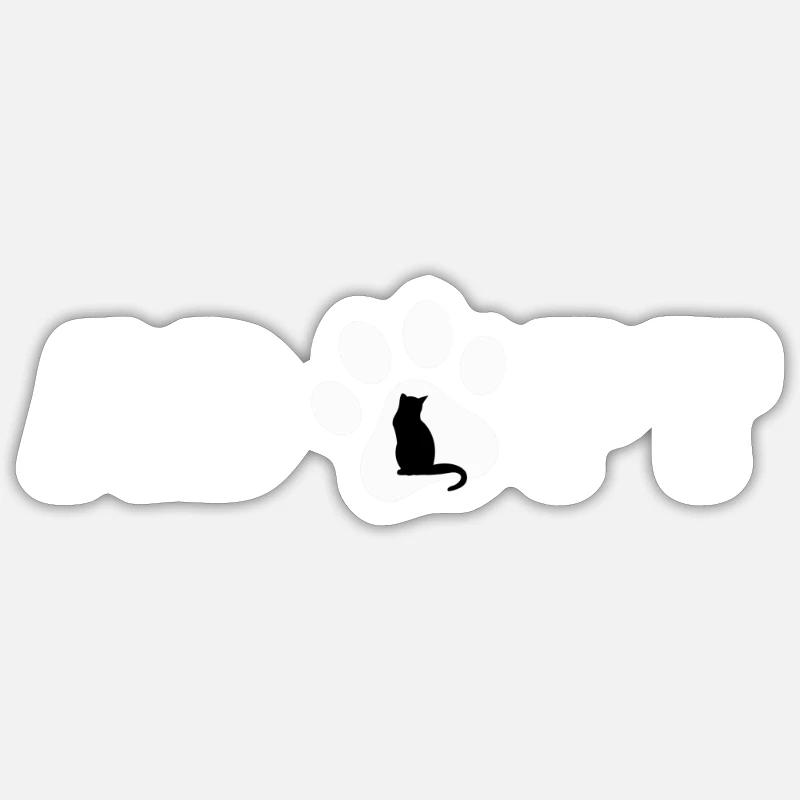 Adopt - cat - Sticker size S (10 x 10 cm) - white matte