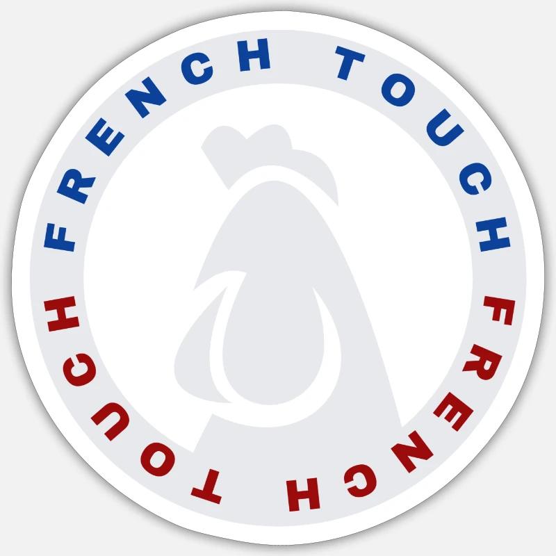 French touch - Sticker taille S (10 x 10 cm) - blanc mat
