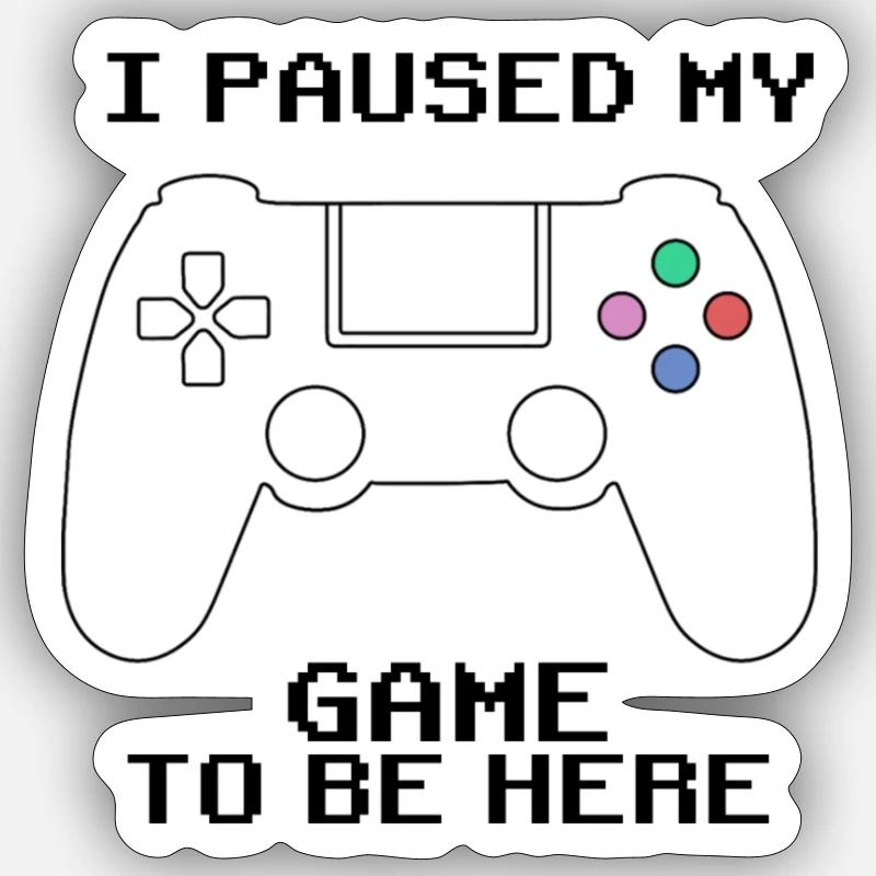 Pause colored Adesivo