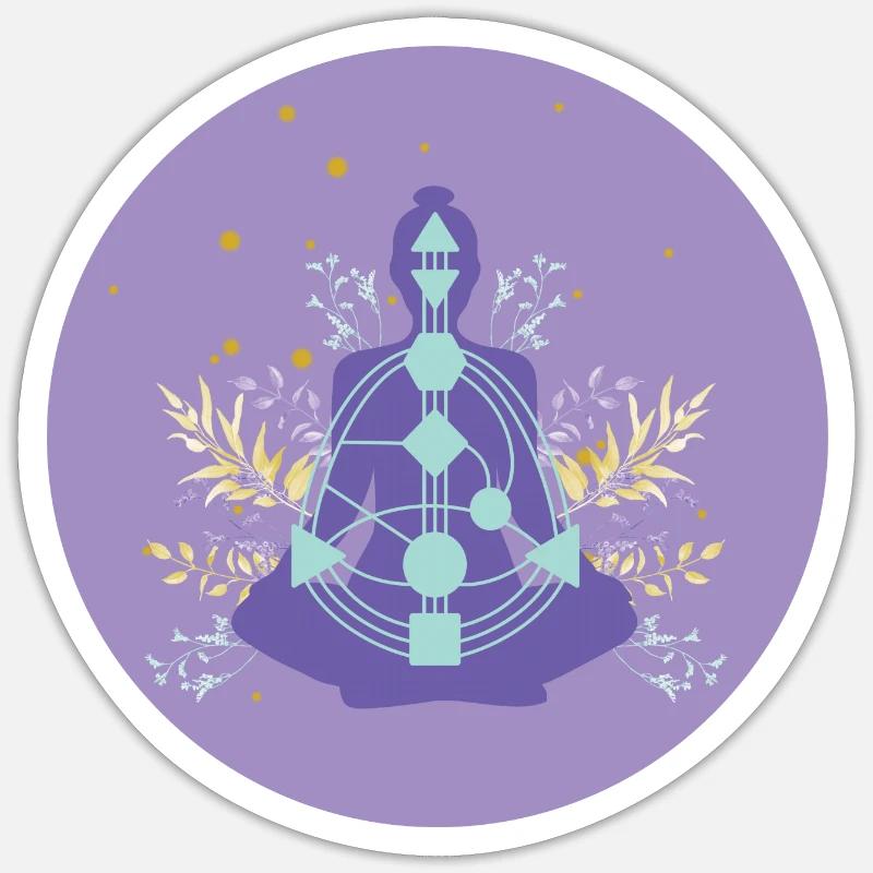 Human Design "Chart" her Sticker Größe S (10 x 10 cm)