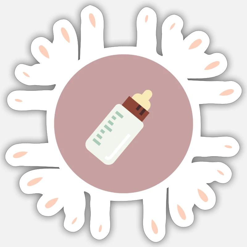 Bouteille de lait - Sticker taille S (10 x 10 cm) - blanc mat