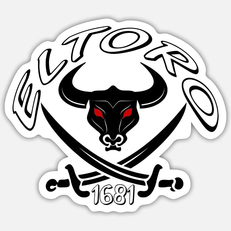 El Toro - Der Stier in dir - Sticker Größe S (10 x 10 cm) - Mattweiß