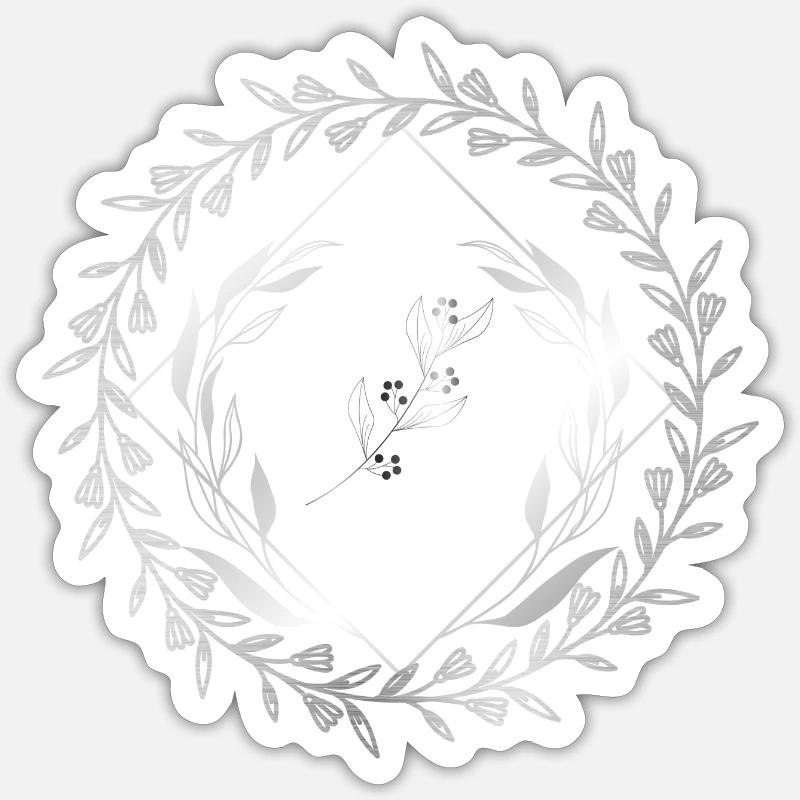 Silver ring - Sticker Größe S (10 x 10 cm) - Mattweiß