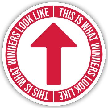 What Winners Look Like - Sticker size S (10 x 10 cm) - white matte - Front