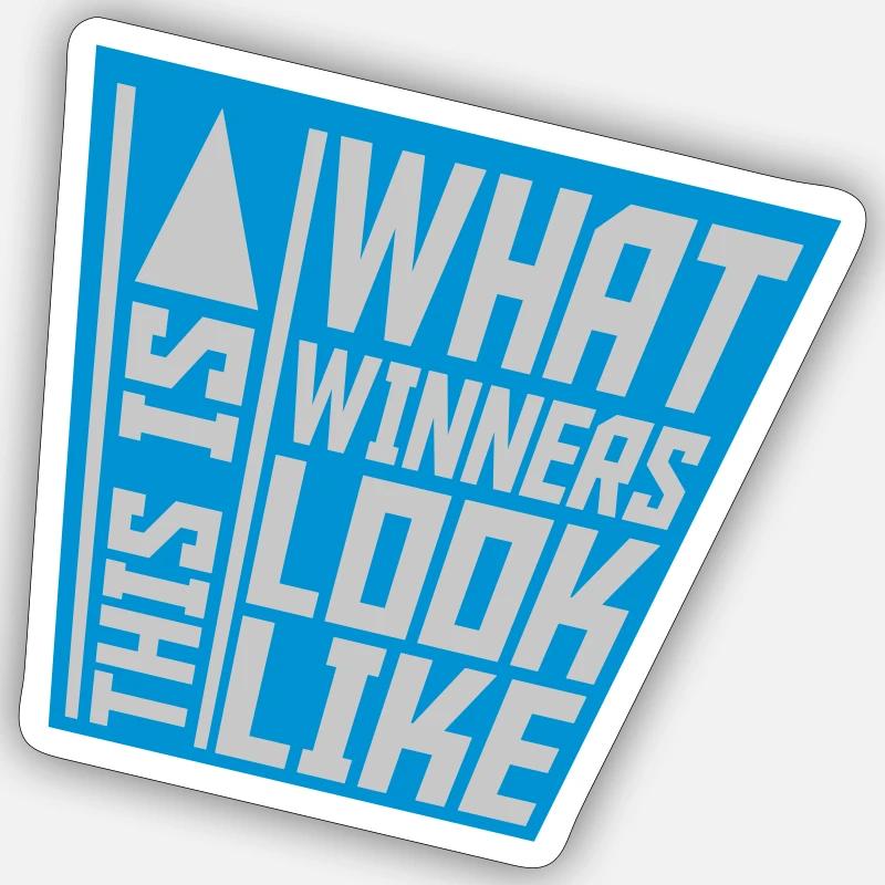 What Winners Look Like - Sticker Größe S (10 x 10 cm) - Mattweiß