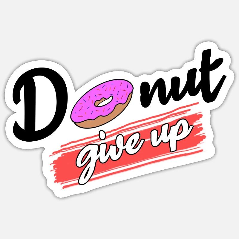 Cool Sweets Statement Donut Dessert - Sticker taille S (10 x 10 cm) - blanc mat