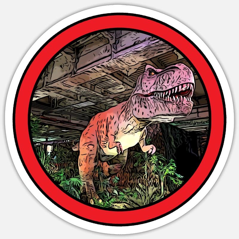 T-Rex - Sticker Größe S (10 x 10 cm) - Mattweiß