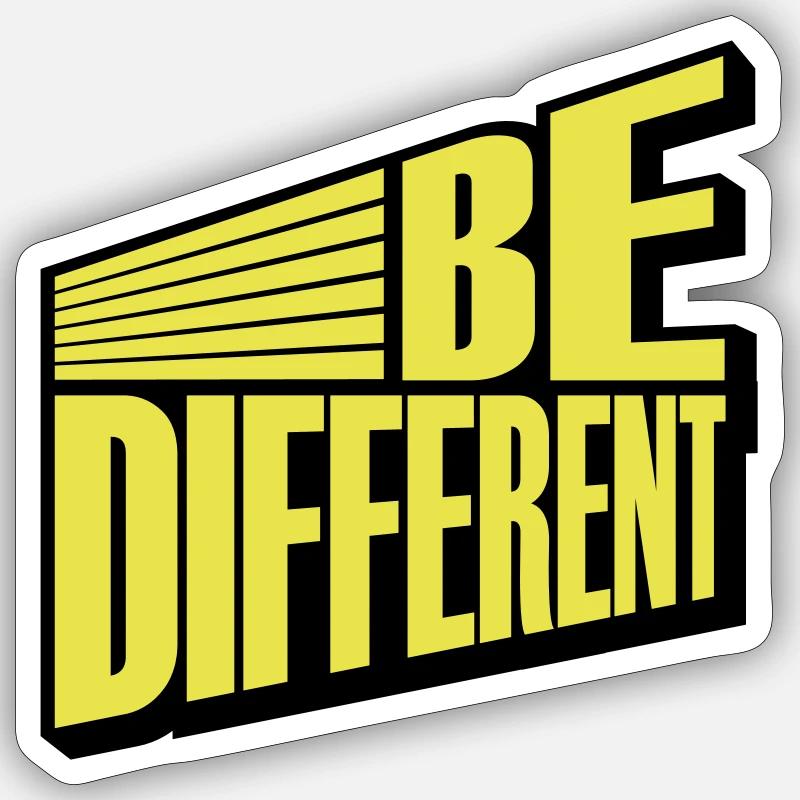 Be different Logo Design Sticker Größe S (10 x 10 cm)