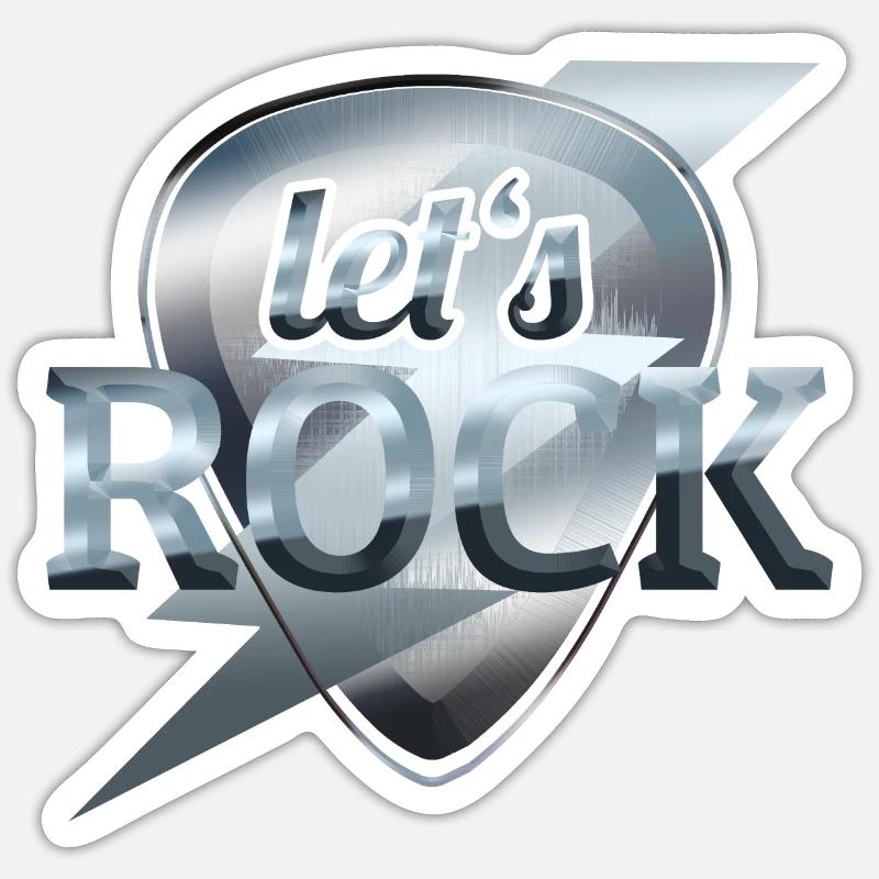 Faisons du rock - Sticker taille S (10 x 10 cm) - blanc mat