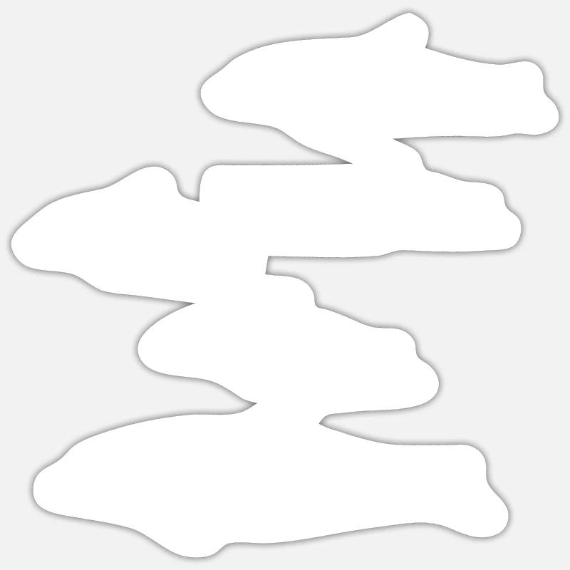 Delfin Schule - Sticker Größe S (10 x 10 cm) - Mattweiß
