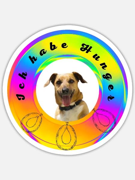Ich habe Hunger auf Fleisch - Sticker Größe S (10 x 10 cm) - Mattweiß