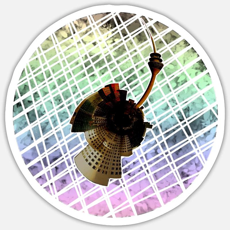 DüsseldorfDirtyPastel - Sticker taille S (10 x 10 cm) - blanc mat