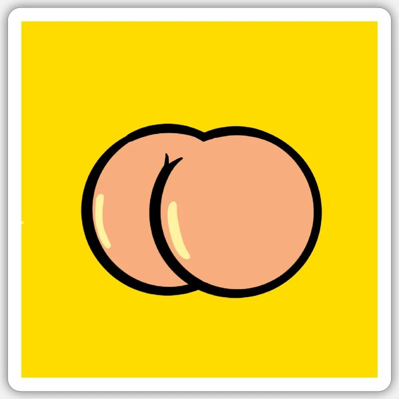 Hinterchen - Sticker Größe S (10 x 10 cm) - Mattweiß
