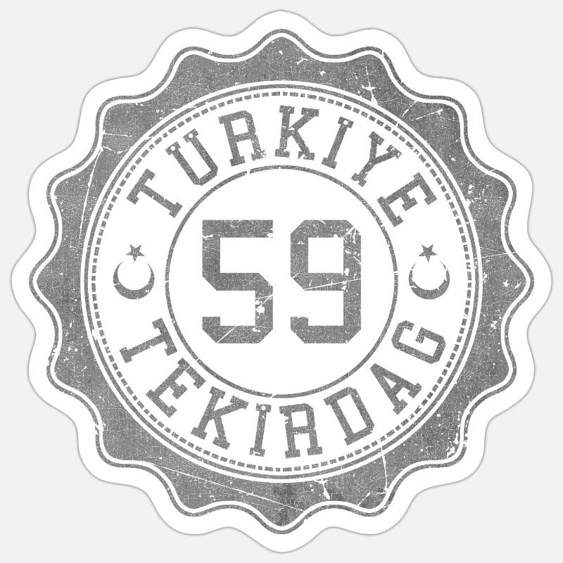 Tekirdağ - Sticker Größe S (10 x 10 cm) - Mattweiß