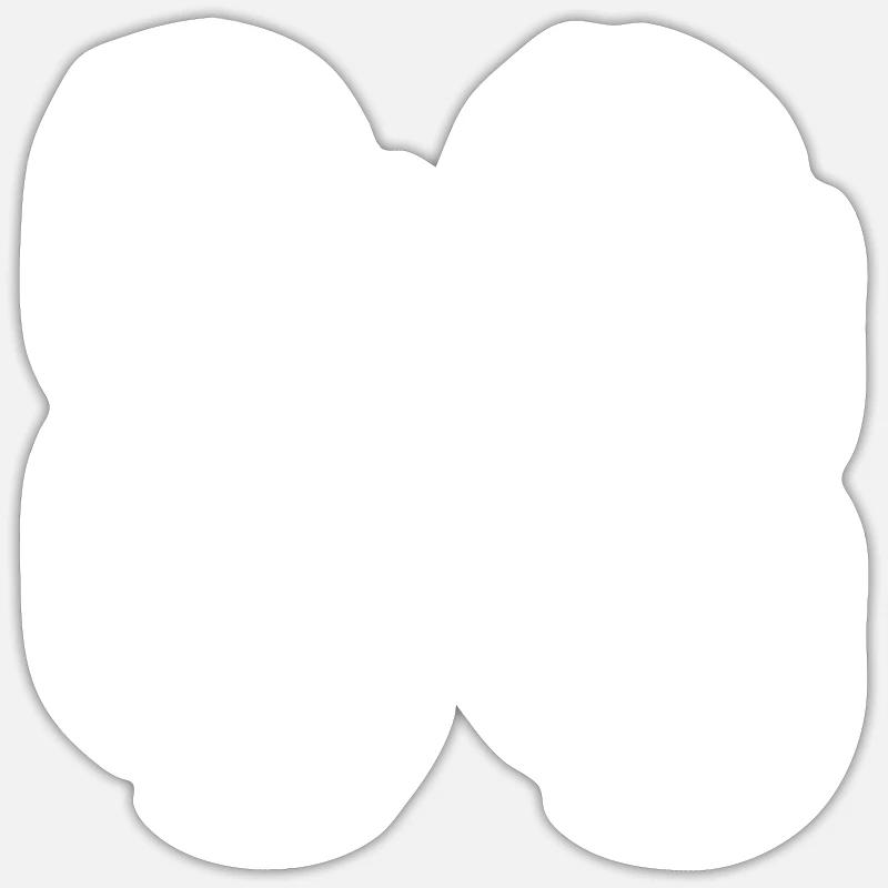 Maillot à 83 numéros - Sticker taille S (10 x 10 cm) - blanc mat