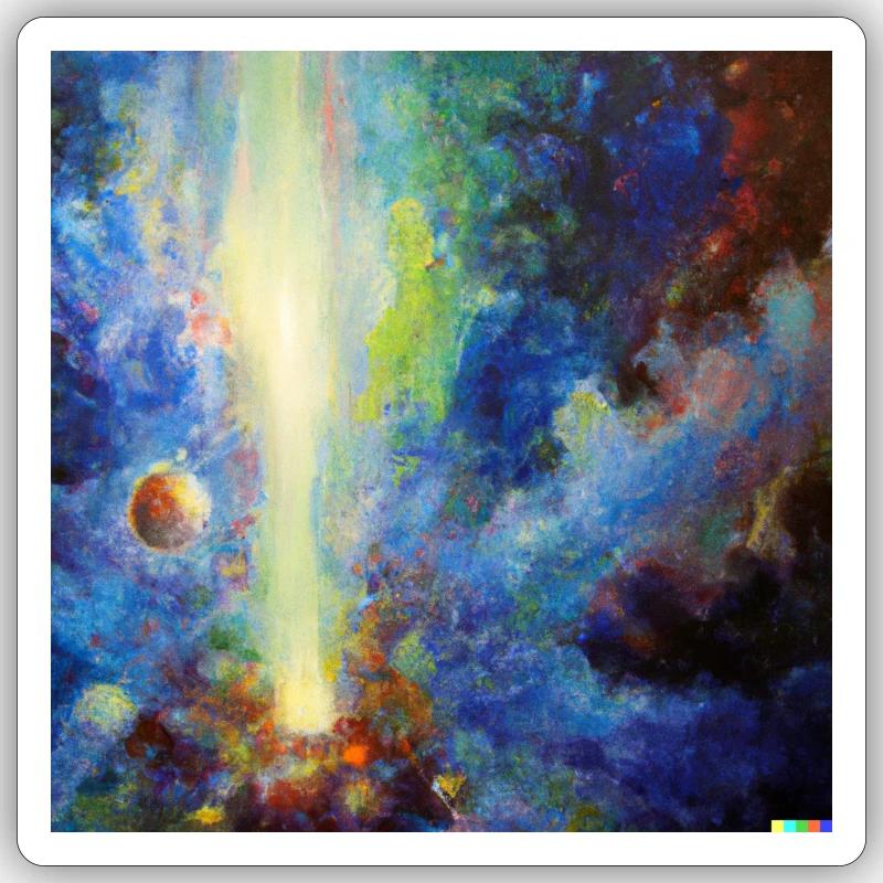 Trou blanc dans l’espace Sticker taille S (10 x 10 cm)