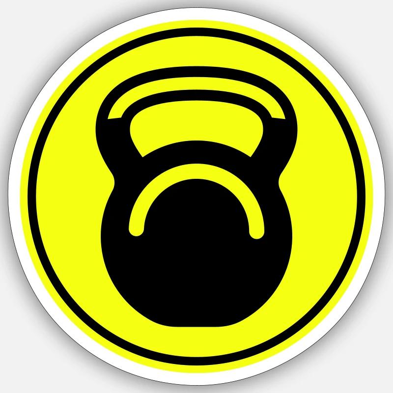Icône de poids d’haltères Sticker taille S (10 x 10 cm)