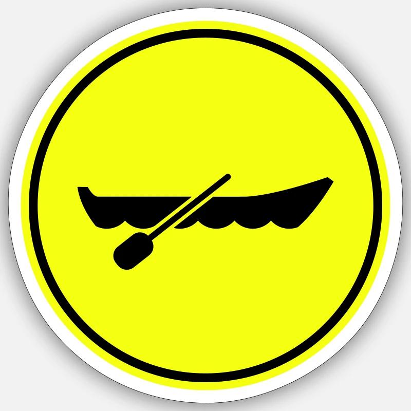 boot Symbol Silhouette - Sticker Größe S (10 x 10 cm) - Mattweiß