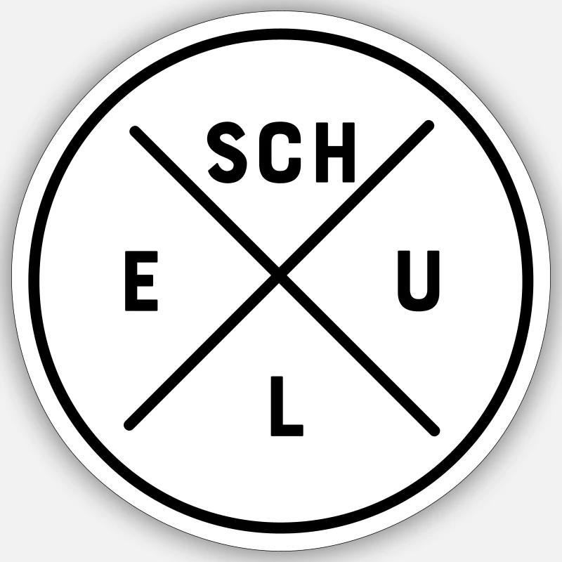 Schule - Sticker Größe S (10 x 10 cm) - Mattweiß