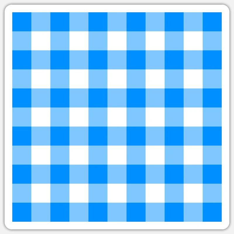Background Bavarian Check Pattern Large Sticker size S (10 x 10 cm)