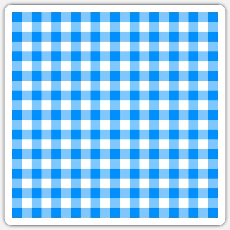 Arrière-plan Bavarois Check Pattern Small Sticker taille S (10 x 10 cm)