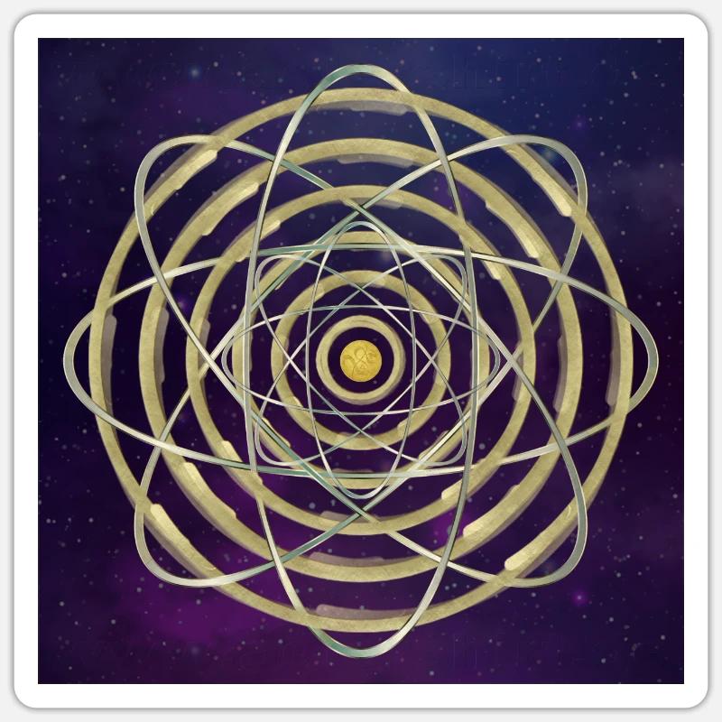 Atomic vibration, energy, vibration of atoms, SSL Sticker size S (10 x 10 cm)