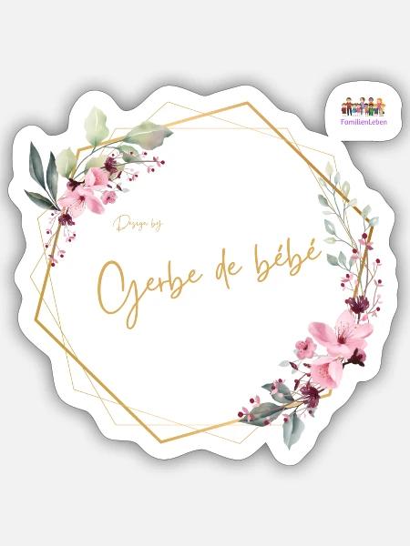 Design by Gerbe de bébé - Sticker Größe S (10 x 10 cm) - Mattweiß